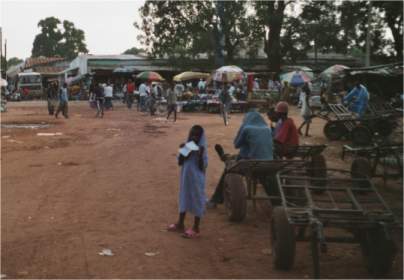 Das Marktstädtchen Gabu in Guinea-Bissau