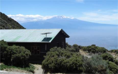 Saddlehütte mit Kilimanjaro